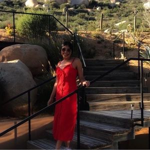 red summer dress 💃🏽❣️🌹🍷❣️